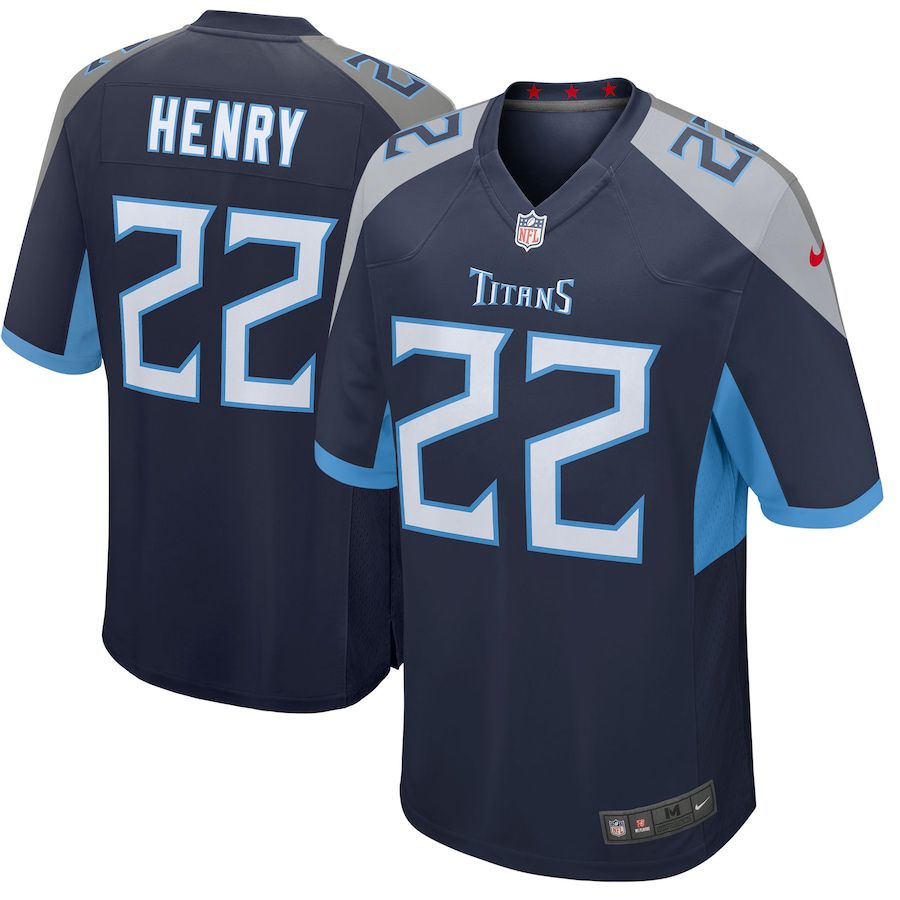 Men Tennessee Titans #22 Derrick Henry Nike Navy Player Game NFL Jersey